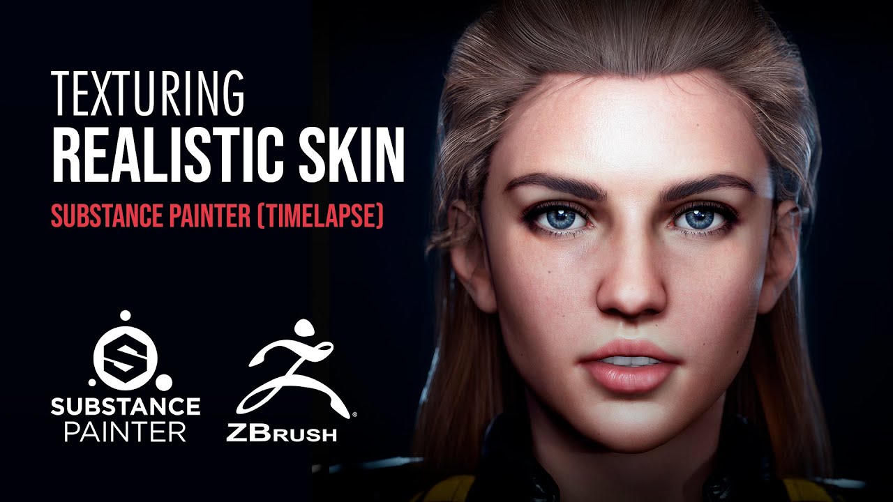 Texturing Realistic Skin in Substance Painter - Timelapse