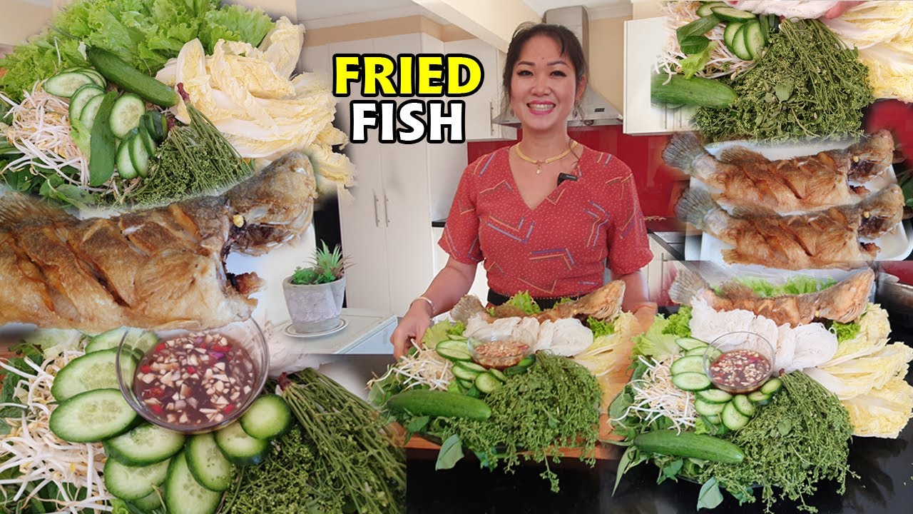 របៀបធ្វើត្រីបំពងទឹកត្រីអំពឹលទុំខ្ជប់ជាមួយស្តៅ FriedFish With Special Tamarind Sauce With Rice Noodle