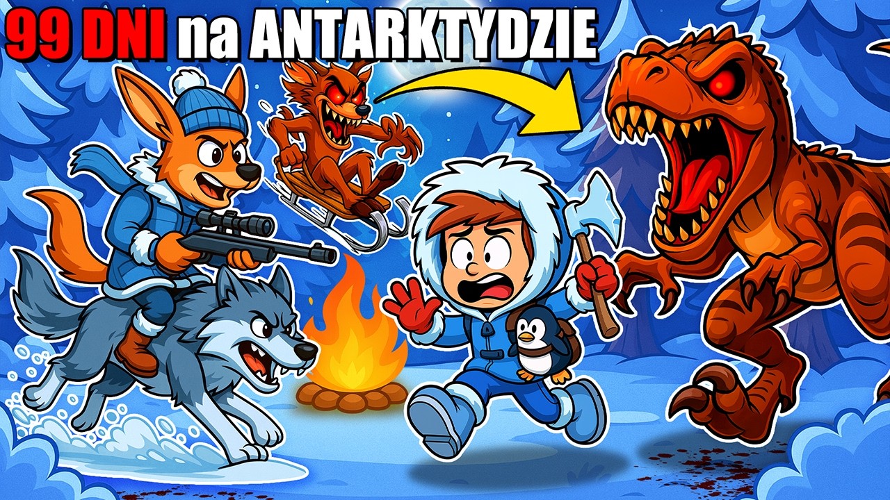 PRZETRWAJ PONAD 100 DNI NA ANTARKTYDZIE Z DINOZAURAMI w Roblox!