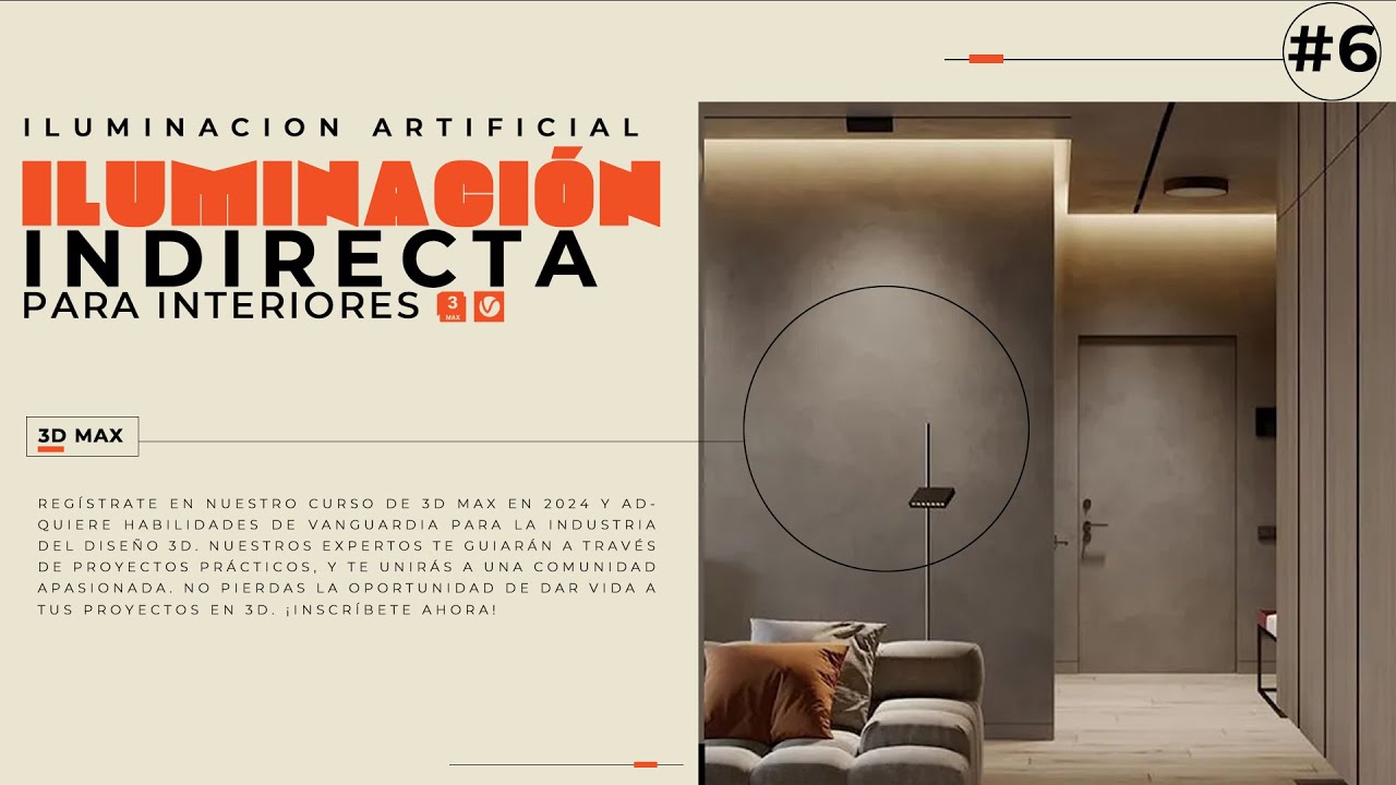 🟧ILUMINACION INDIRECTA Para Interiores 3Ds Max y V-Ray 6 #6
