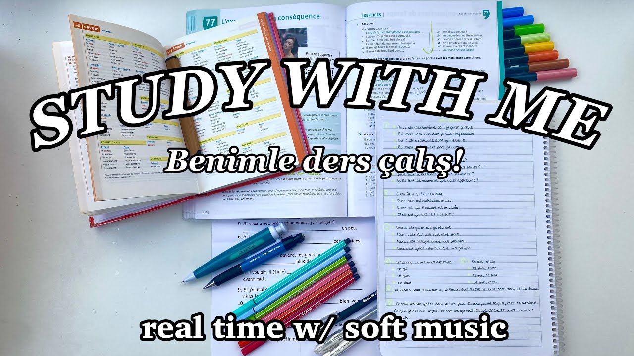 Study With Me / Benimle ders çalış! | soft music in the background 🍯