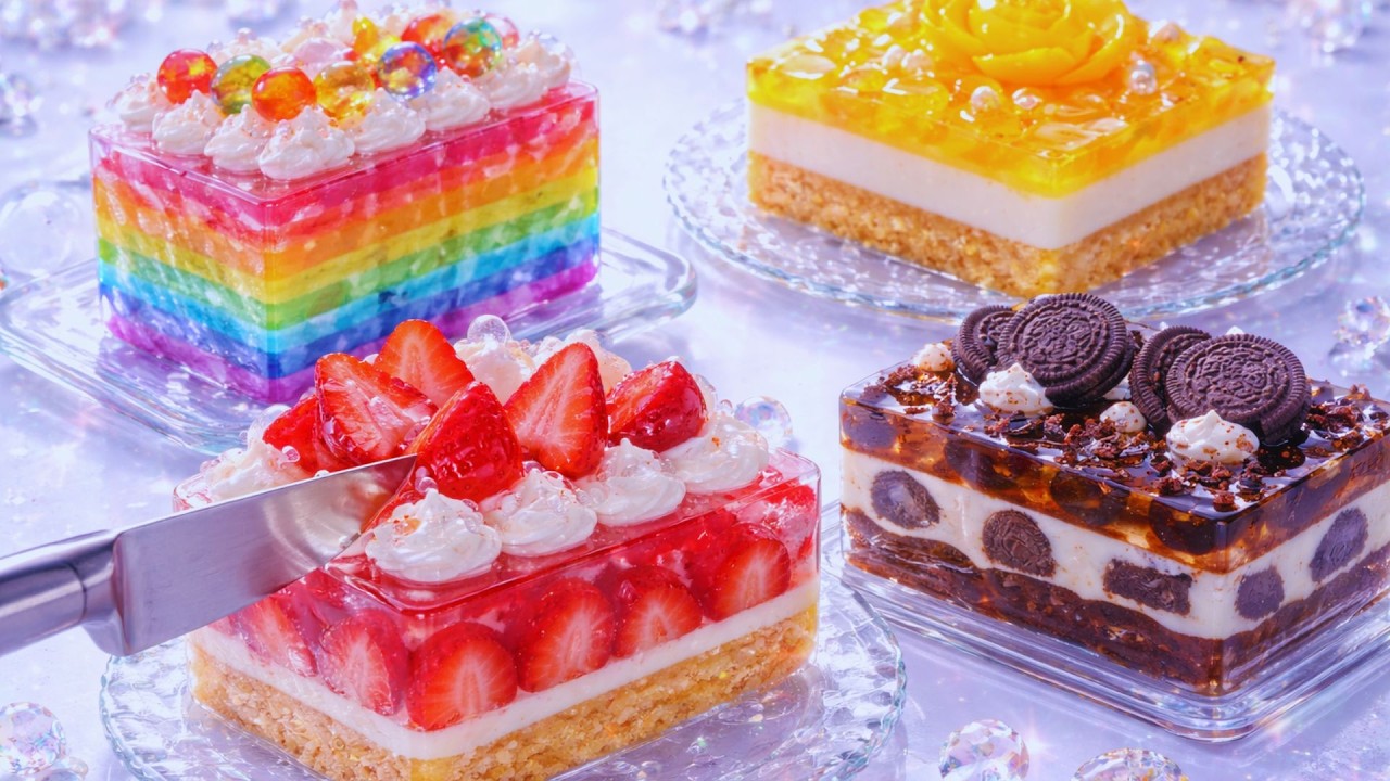 🤩🍰 1 Hour Ultra Satisfying ASMR Compilation | Which Glass Dessert Would You Cut First?