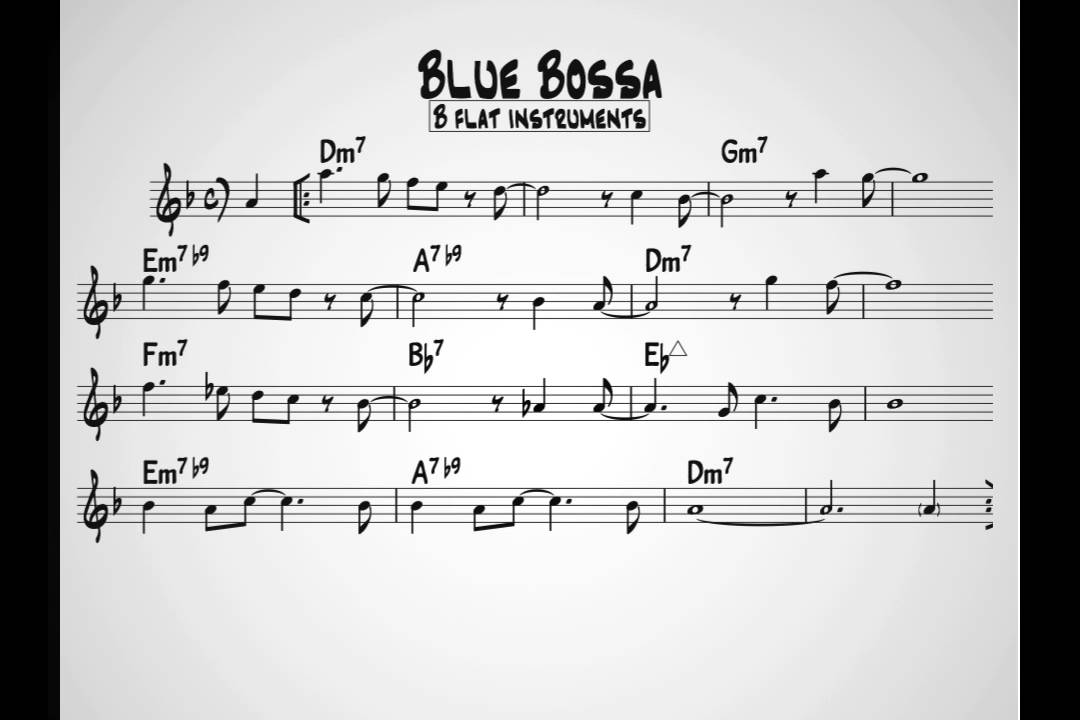 Blue Bossa Bb version - Play along