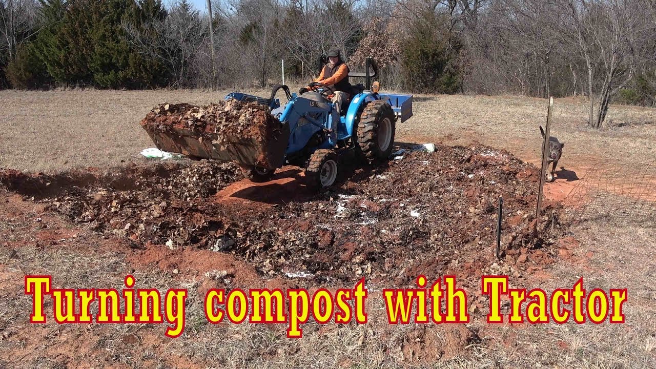 Turning Compost with Tractor Front End Loader with LS G3033