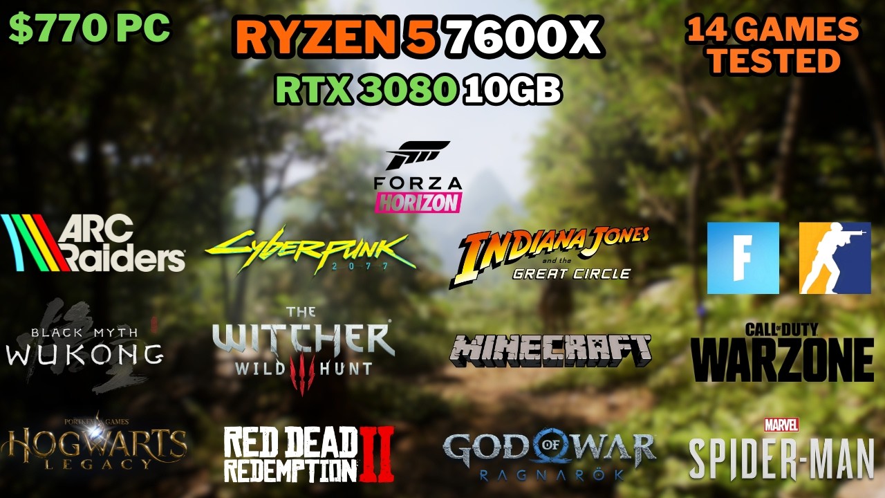 $770 Gaming PC In 2026 | RTX 3080 + Ryzen 5 7600x | Low - Ultra | 14 Game Benchmark | PART 2