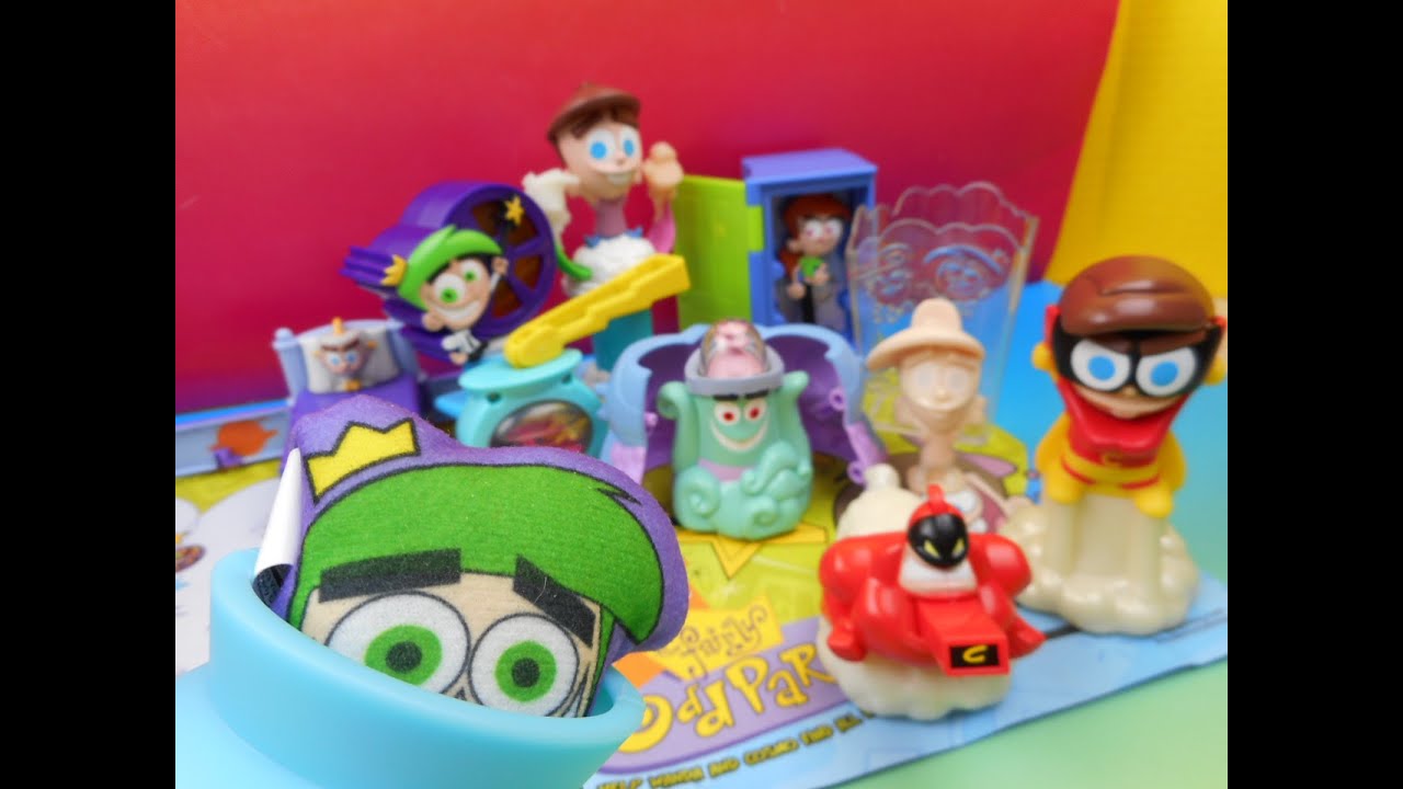 THE FAIRLY ODDPARENTS BURGER KING'S 2004 KID'S MEAL SET OF 10 TOYS VIDEO REVIEW