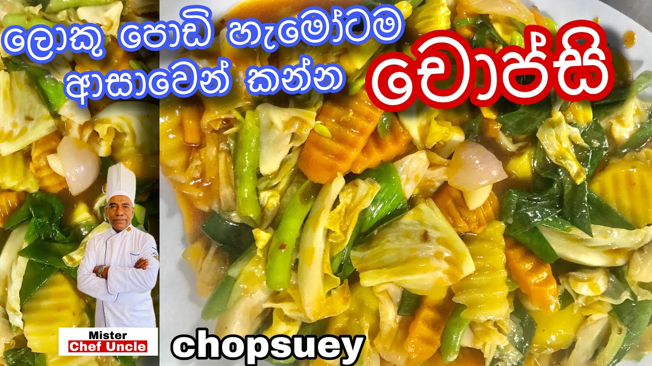 විනාඩි 10 ලොකු ප්‍රමාණයකට වෙජිටබල් චොප්සි එකක් හදමු | vegetable chopsuey Recipes 10 minutes