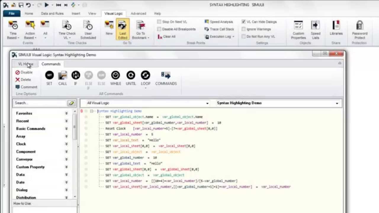 Visual Logic Interface Feature Demo in SIMUL8