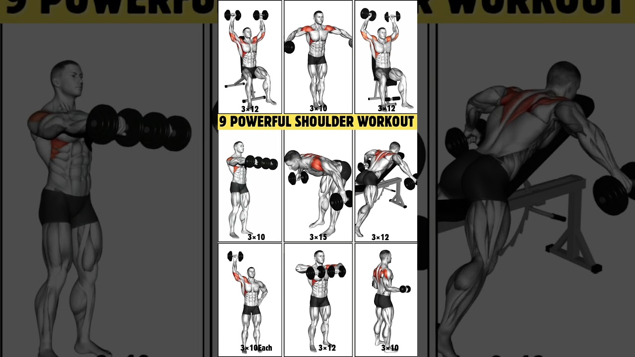 9 Powerfull Dumbbell Shoulder Workout to Transform Upper Body| #workout #shoulderworkout