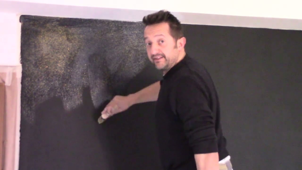 come applicare glitter su parete color nero