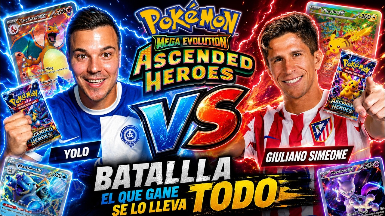 Batalla con GIULIANO SIMEONE Pokemon Ascended Heroes | El que Gane se lo Lleva TODO