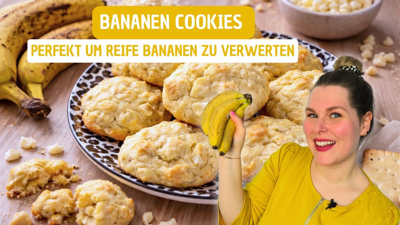 Bananen Cookies || Rezept für reife Bananen || Reife Bananen verarbeiten || Jessys Küchenkunst