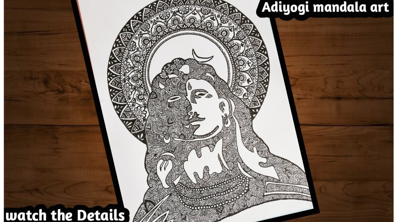 Drawing Mahadev: The Most Satisfying Mandala Art Process ✍️🔱 MJ articraft