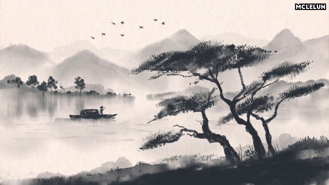 Photoshop Inktober 2018 - Chinese Ink Wash Painting 水墨畫