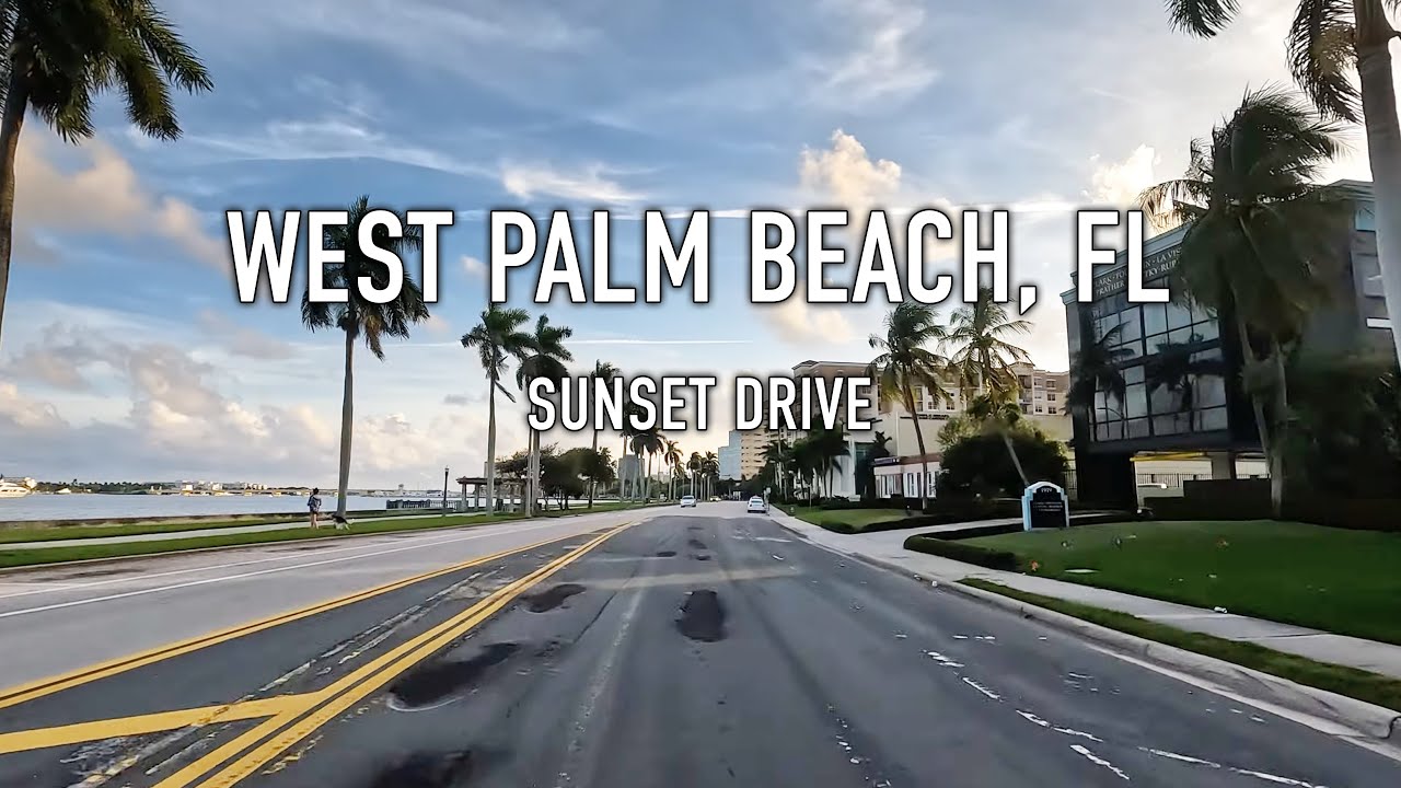 West Palm Beach Sunset Drive in 4K