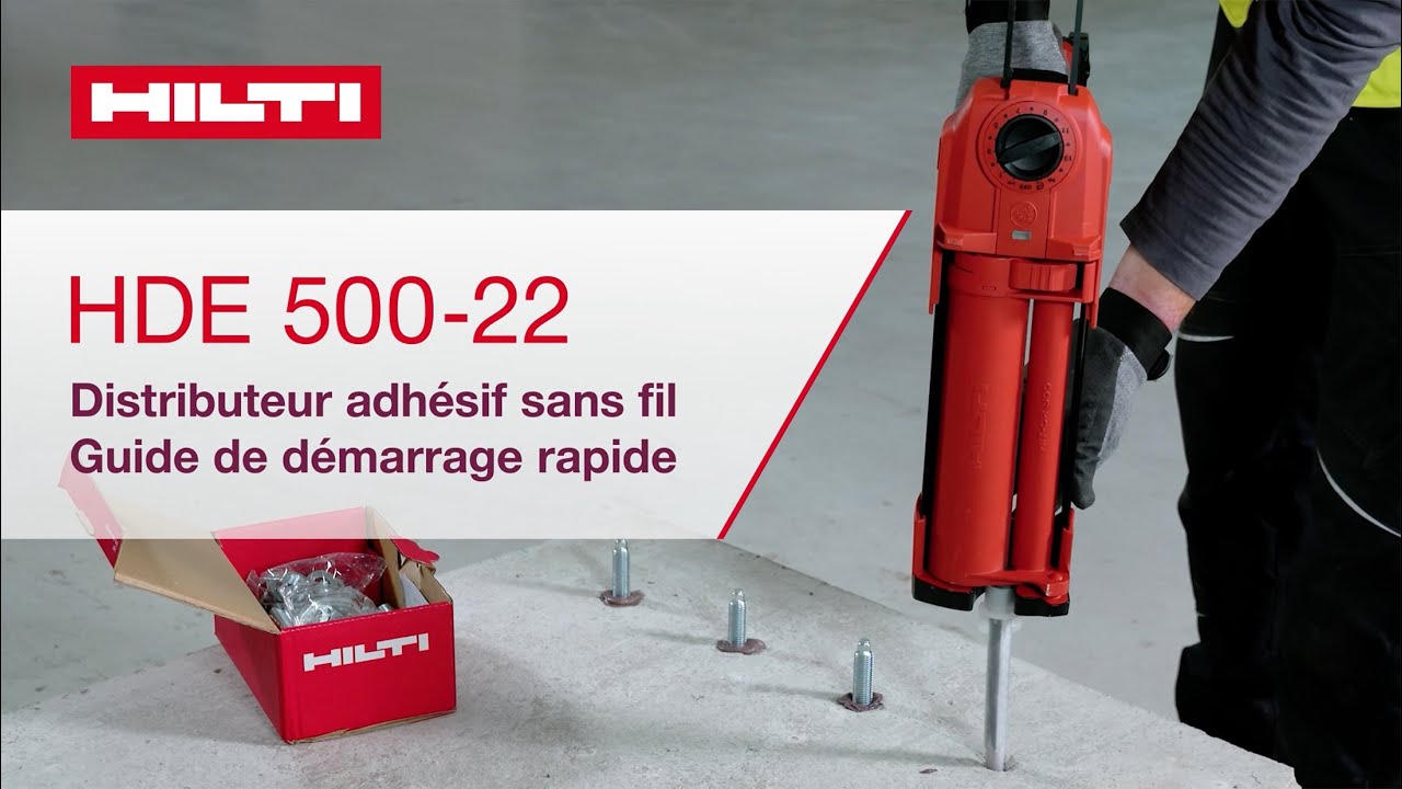 Hilti Nuron HDE 500-22 Distributeur de colle sans fil – Guide de démarrage rapide