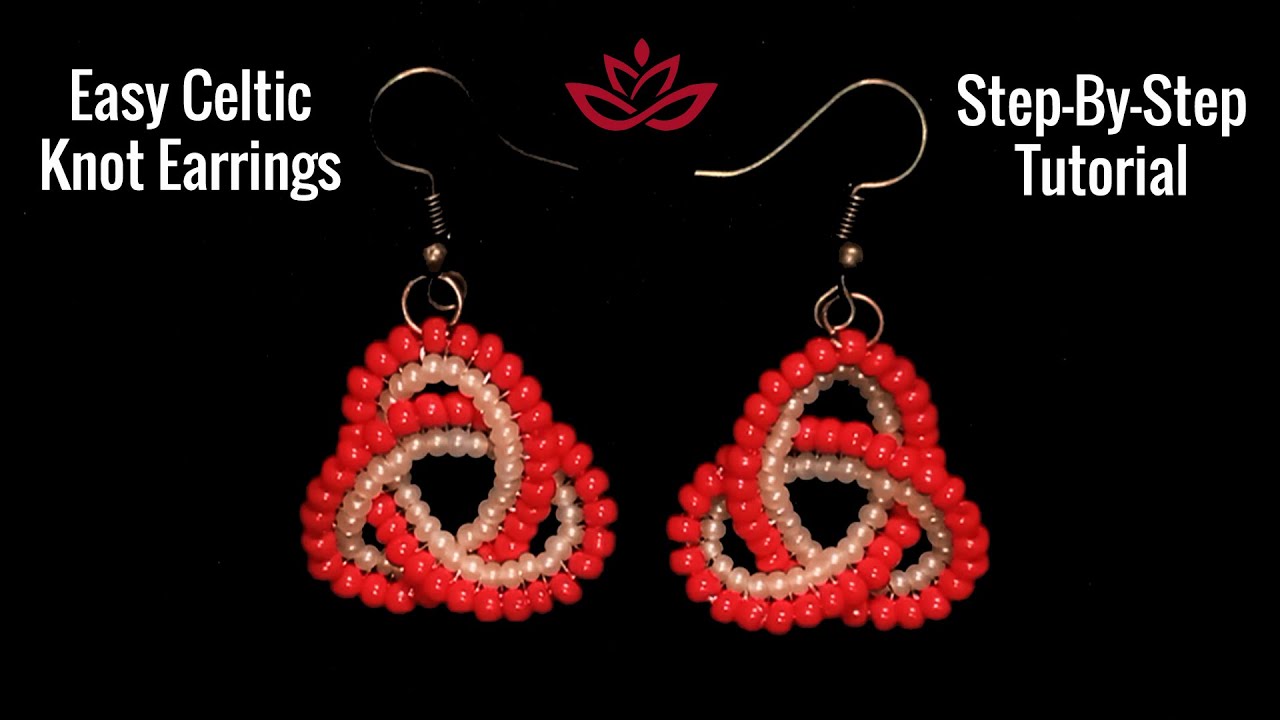 Celtic Knot Earrings - Easy Beading Tutorial || How to make celtic knot from beads?