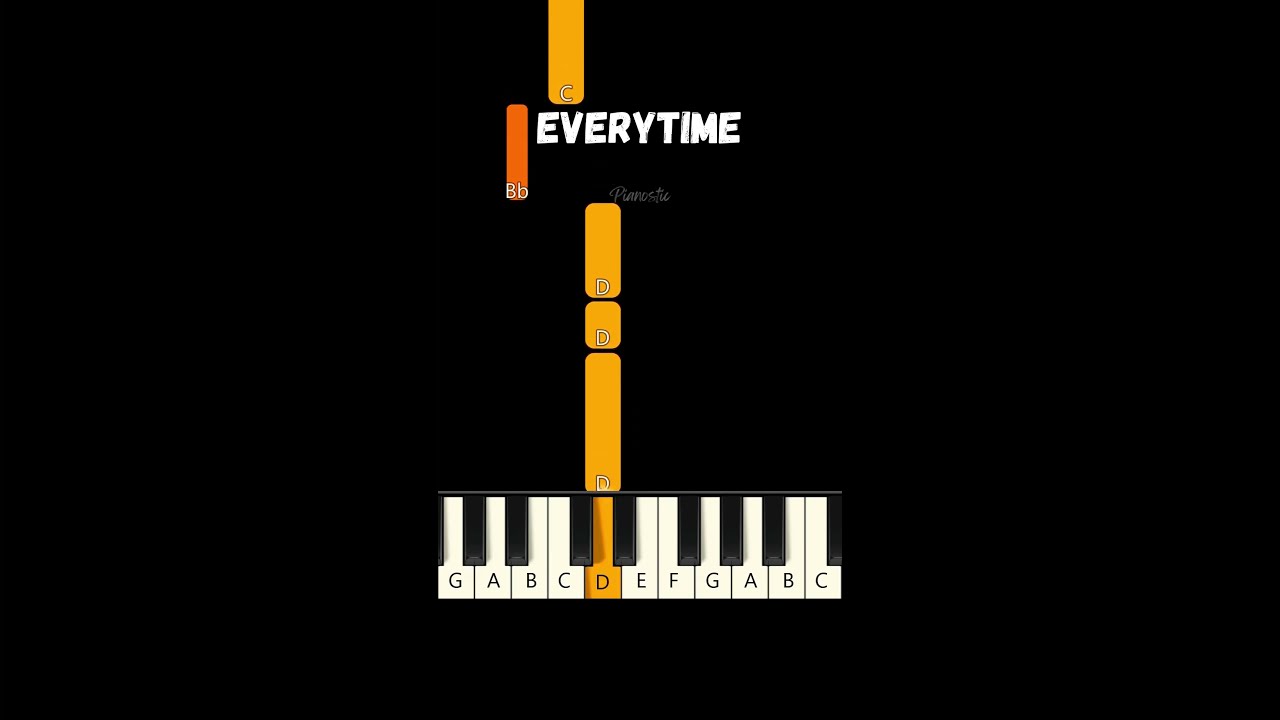 Everytime 💫 Britney Spears 💫 EASY Beginner Piano Tutorial
