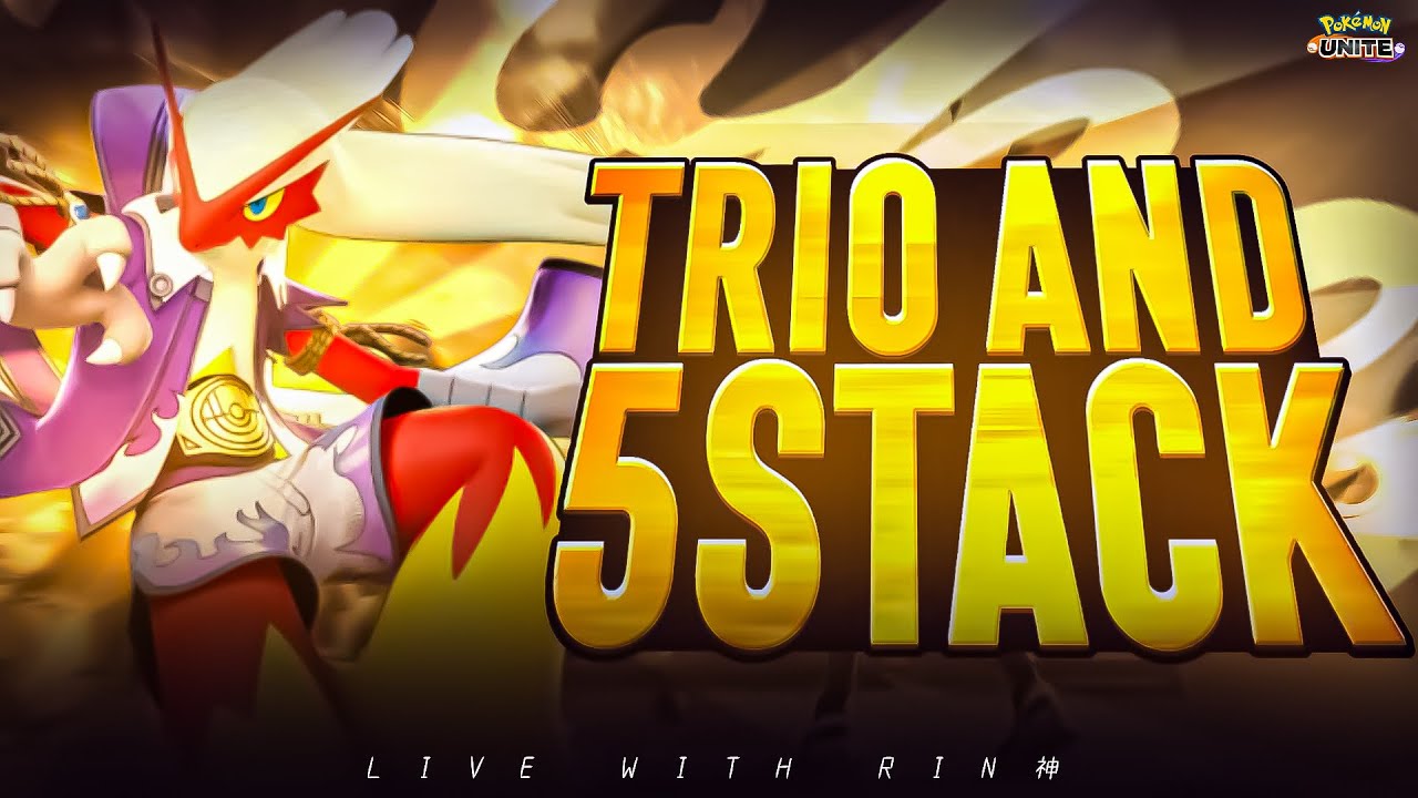 5stack nd Trio | Pokémon Unite Live | RinFtw #pokemonunite #pokémonunitelive