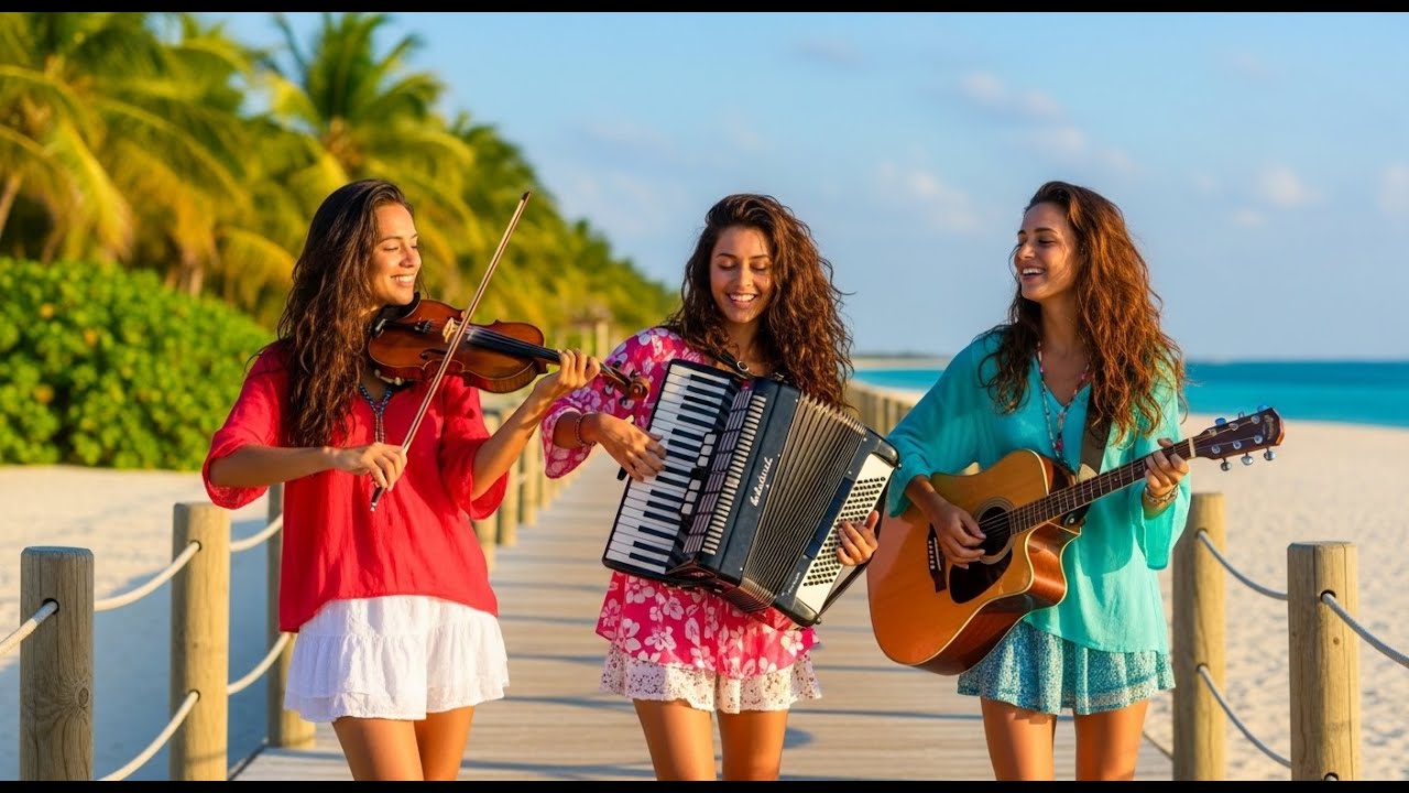 Flamenco Rumba Fusion!! Spanish Guitar, Violin & Accordion in Calm Romantic Mediterranean Sunset