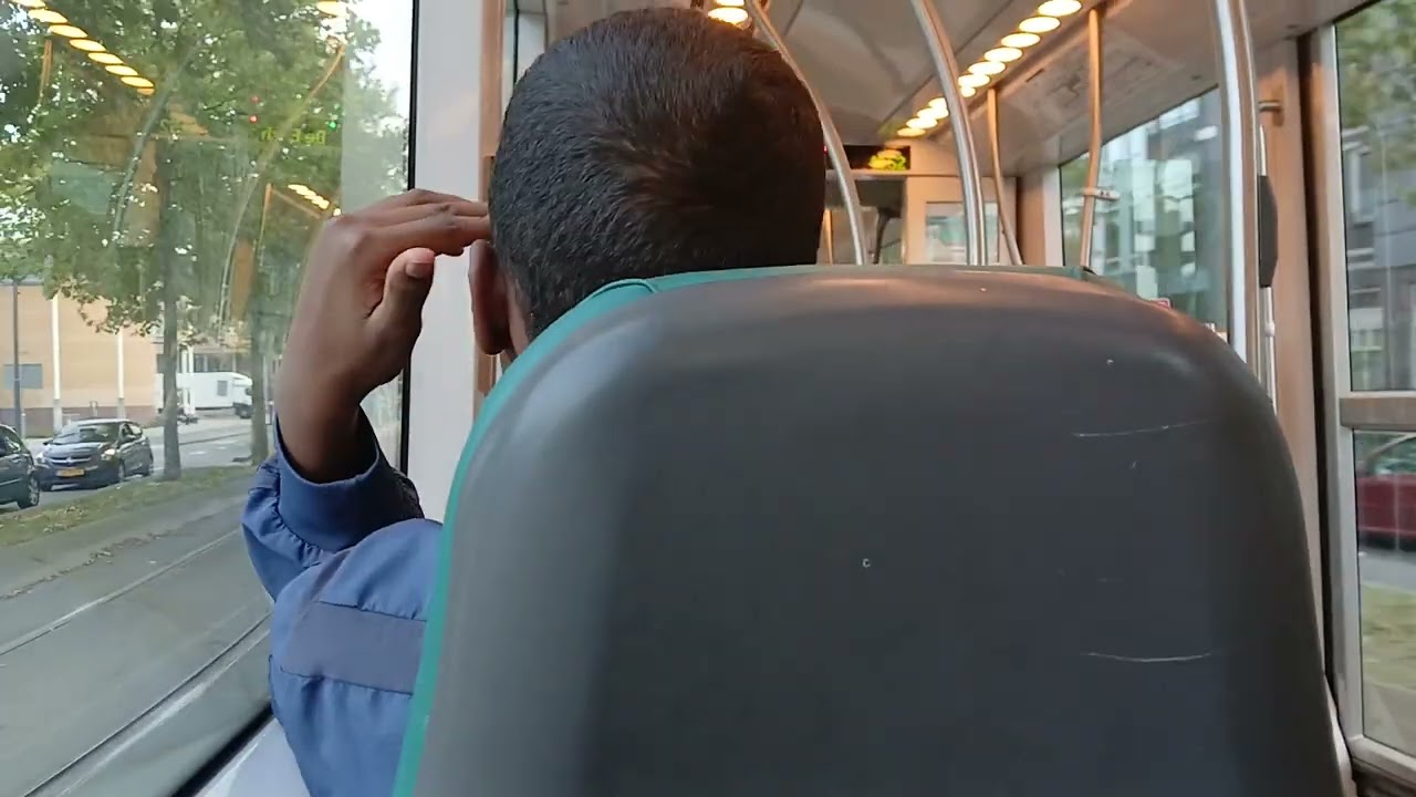 Ritje in RET Alstom Citadis tram 2121 op lijn 1 Schiedam Centrum/Koemarkt (tram ride) 