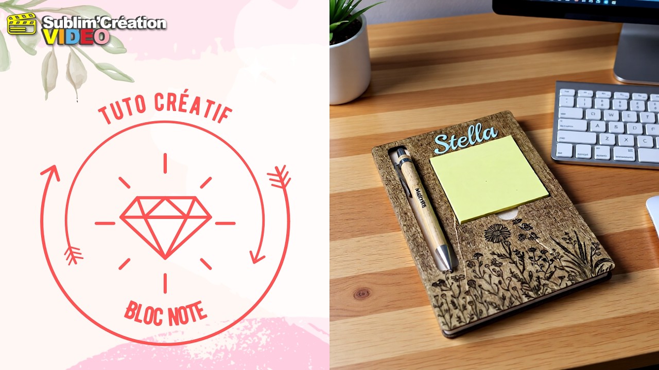 ✨ Bloc-notes personnalisé en bois  ✨