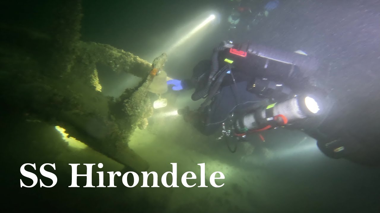 Tauchgang zum Wrack des Raddampfers SS Hirondelle im Genfersee am 14.5.2023