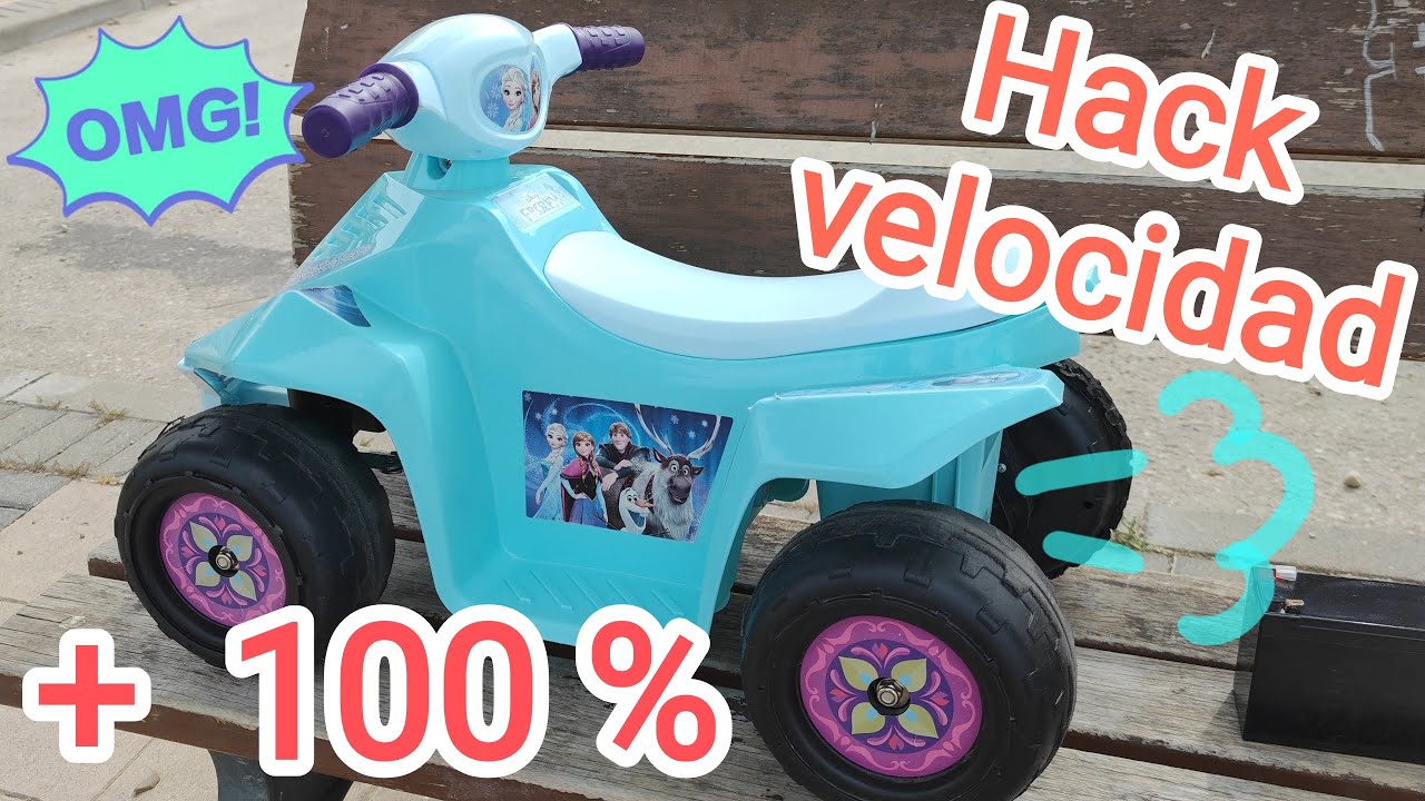 QUAD RACY FEBER ELECTRICO 6V. 😱 TRUCAR VELOCIDAD 🤯 QUAD FROZEN, + 100% DE VELOCIDAD 🏎