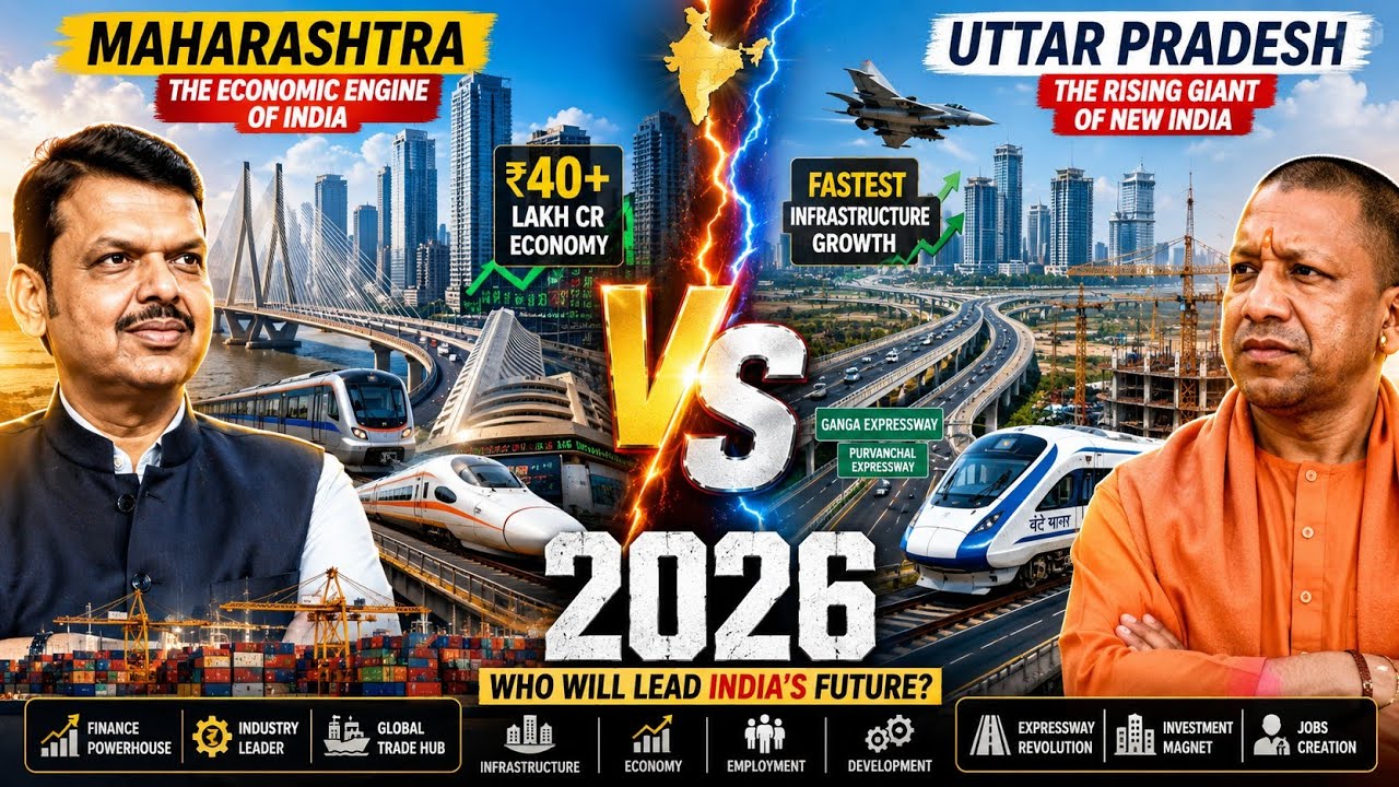Maharashtra VS Uttar Pradesh❓ INFRASTRUCTURE Comparison 2026 Up vs Maharashtra Full comparison 2026