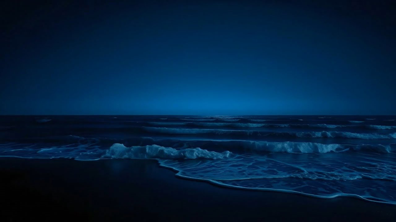🔴 Deep Sleep Ocean Waves | Gentle Rolling Waves with a Dark Screen for Stress Relief