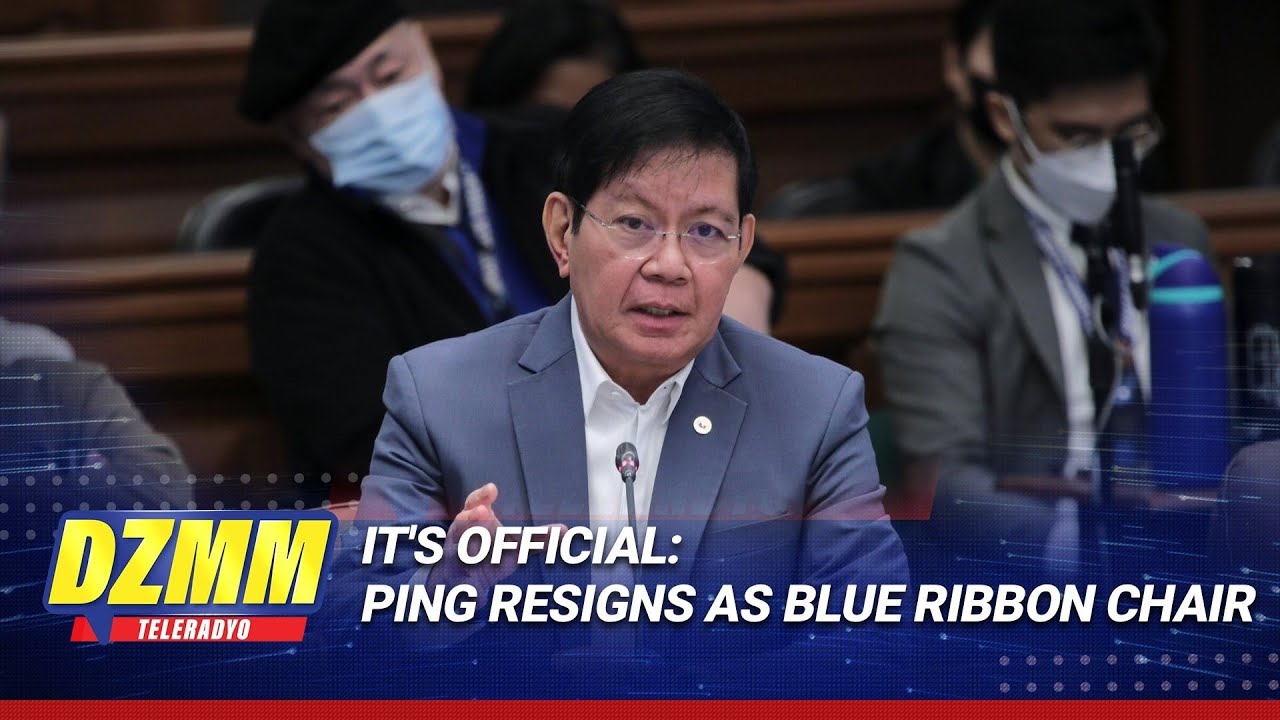 What Ping Lacson wrote in his resignation letter as Blue Ribbon chair | DZMM Teleradyo