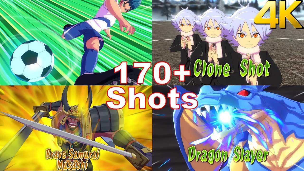 All Special Shots (Super Shots) in Inazuma Eleven Victory Road Game (170+ SS) So Far | Hissatsu | 4K