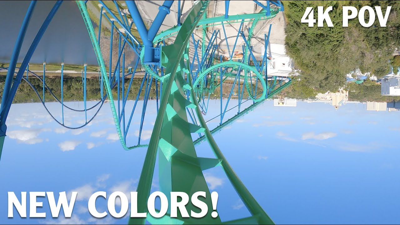 Kraken (2022) POV - SeaWorld Orlando B&M Floorless Coaster