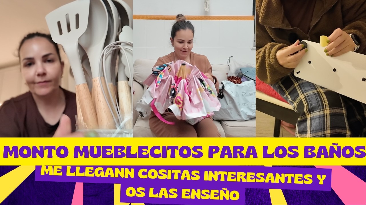 Monto mueblecitos para los baños, me llegan varias cosas muy chulas!