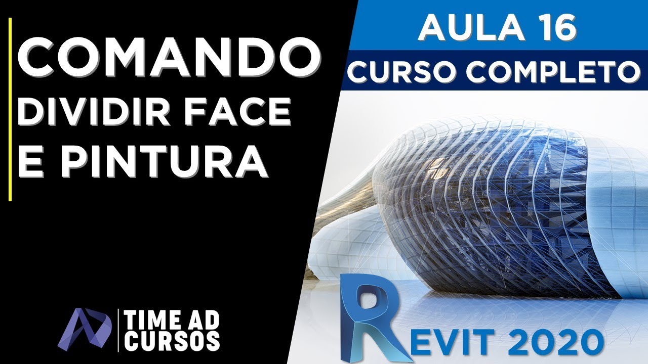 Aula 16 | Comando dividir face e pintura | Revit 2020 Curso completo