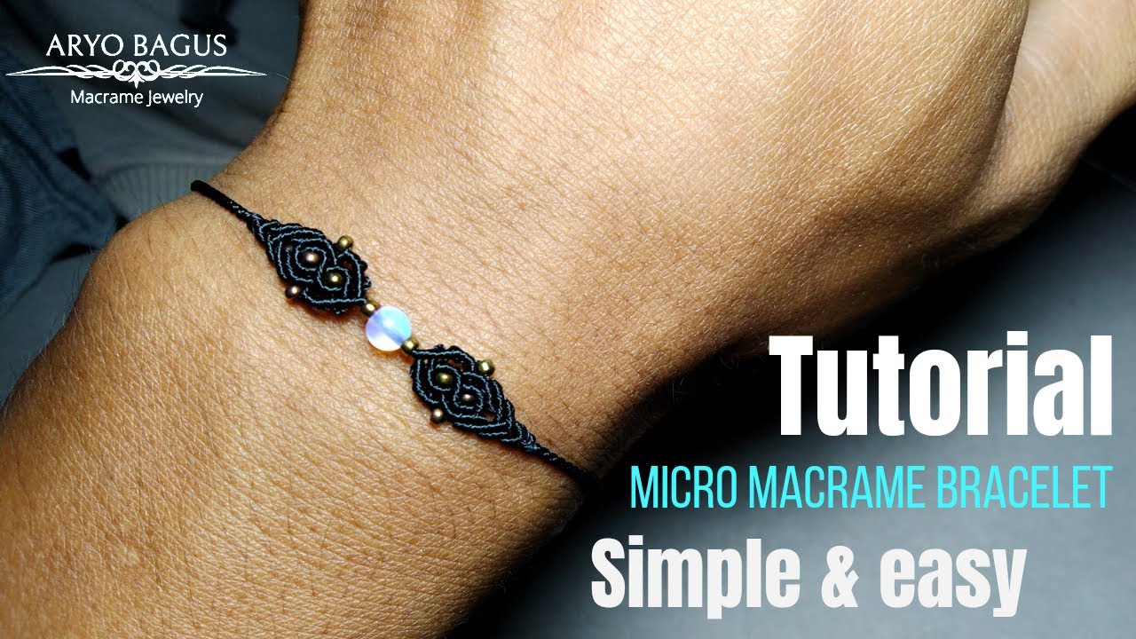 how to make macrame bracelet tutorial #micromacrame  #membuatgelang