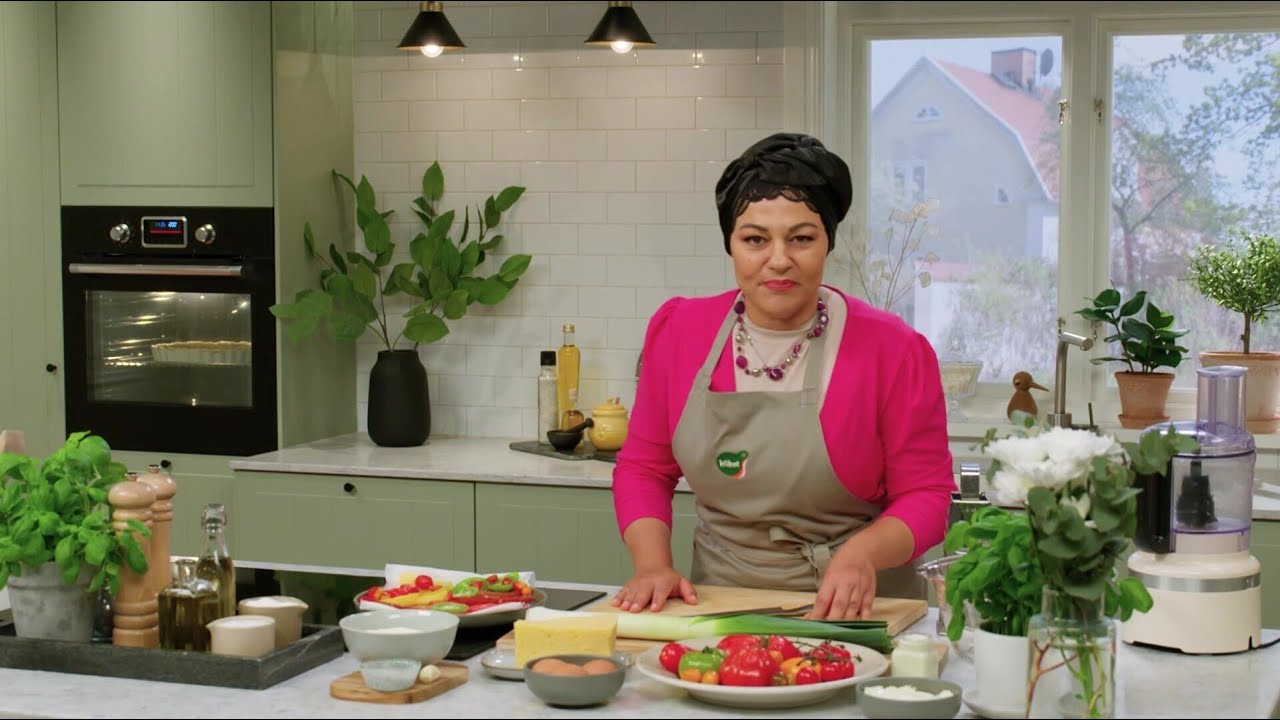 Tomatpaj med basilikakräm - Köket