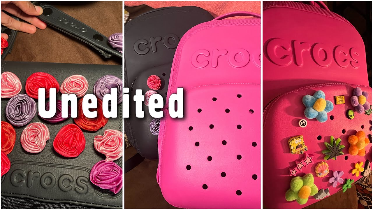 #Unedited 2 Crocs Backpacks 1 Crossbody #crocsbackpack #crocsbag #crocsbags #viralbag #trending