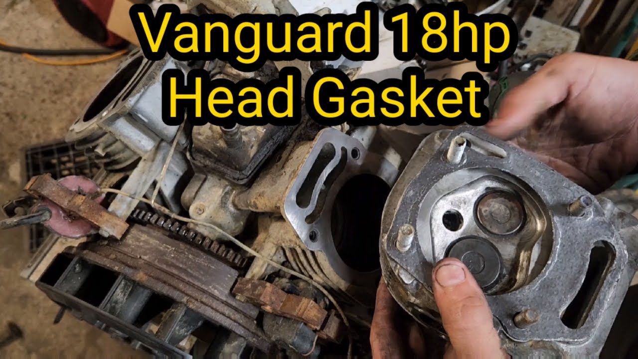 Замена прокладки головки блока цилиндров Vanguard 18 л.с.