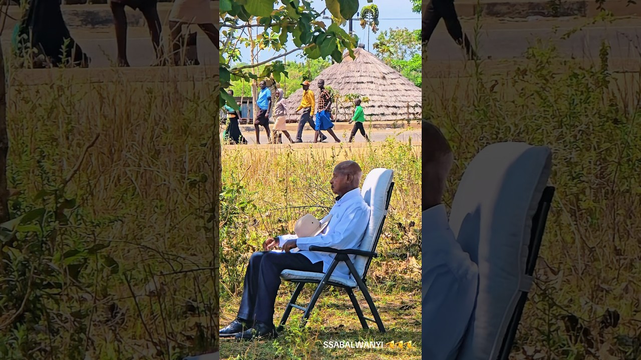 A Small Stop Over Along Gulu Road With HE Yoweri Kaguta Museveni #yowerimuseveni #trending #dance