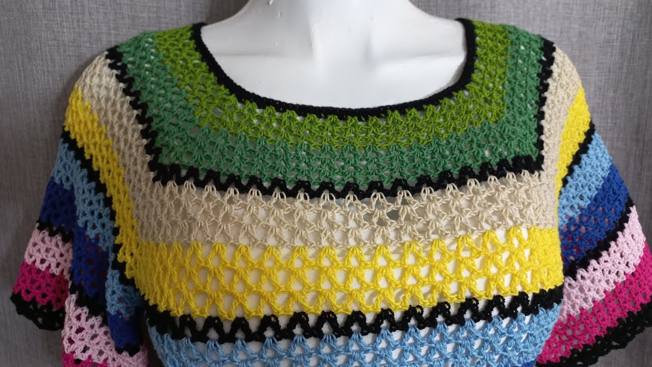 Blusa Crochet punto V/parte 1 #blusascrochet #blusasnorma #canesunorma