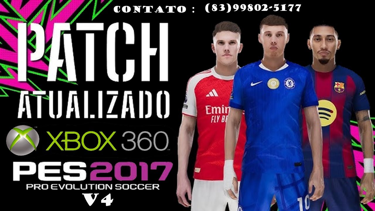 PRO EVOLUTION SOCCER  2017 XBOX 360 ATUALIZAÇÃO DE JANEIRO 2026