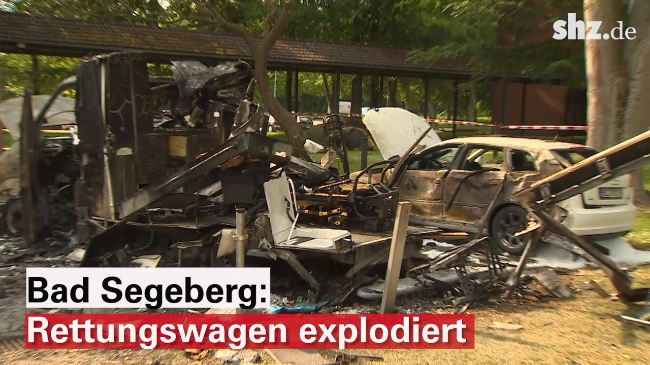 Feuer in Bad Segeberg: Rettungswagen explodiert