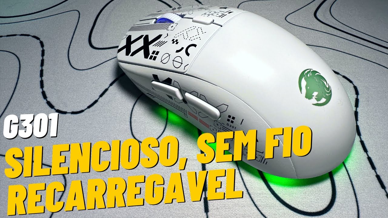 Mouse SEM FIO, RECARREGÁVEL o mais SILENCIOSO da categoria e BARATO - Eweadn G301