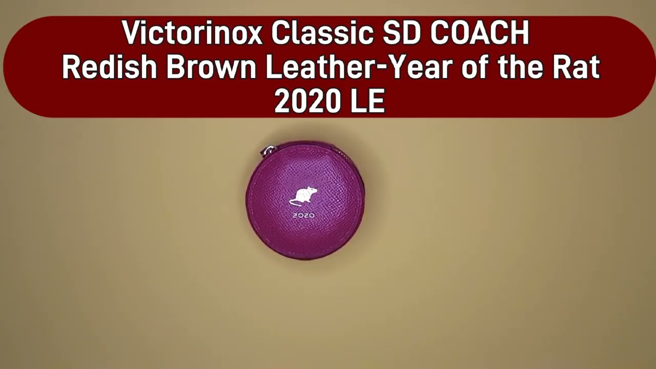 Victorinox Classic SD COACH Redish Brown Leather-Year of the Rat2020 LE