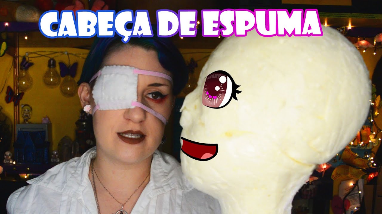 Manequim / Suporte para Peruca - Cabeça de Espuma Expansiva - Simples, Customizado(gastando R$25,00)