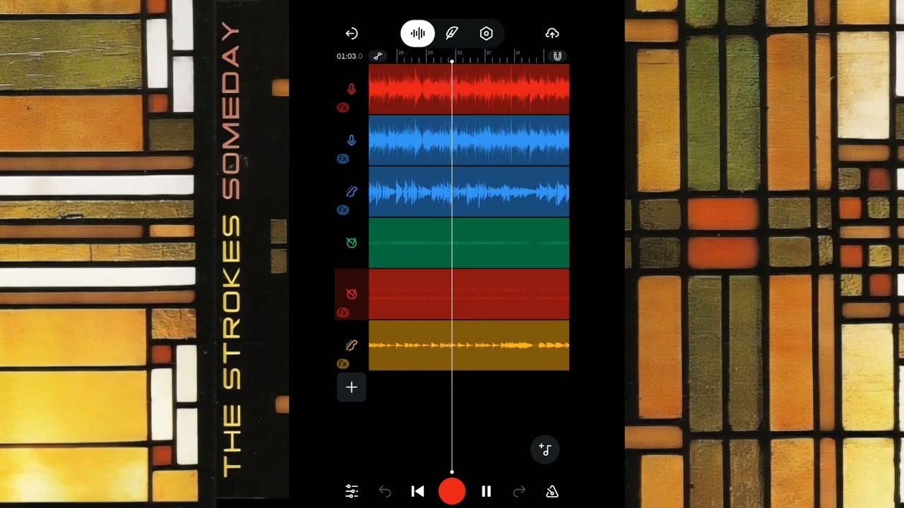 The Strokes - Someday  (A quick recording of Vocals, Guitar, Bass and Drums on Bandlab)
