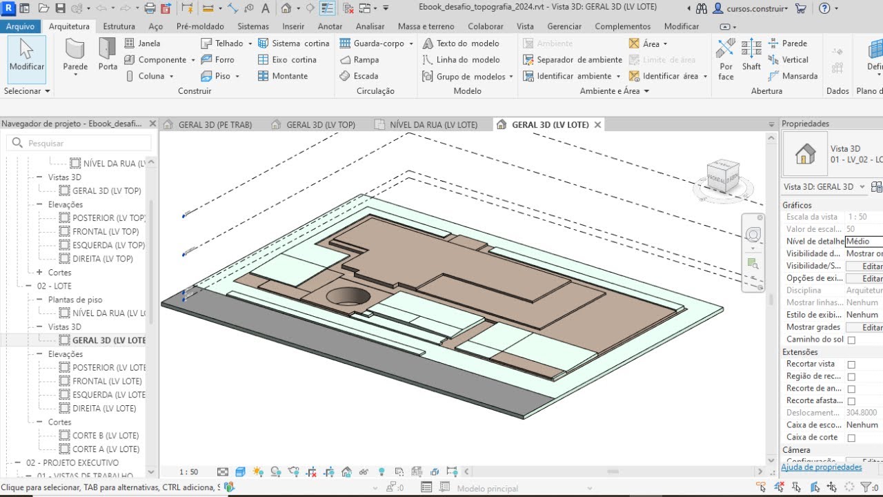 Topografia Revit 2024: criação de rampas (Aula 9 do curso Desafio Revit)
