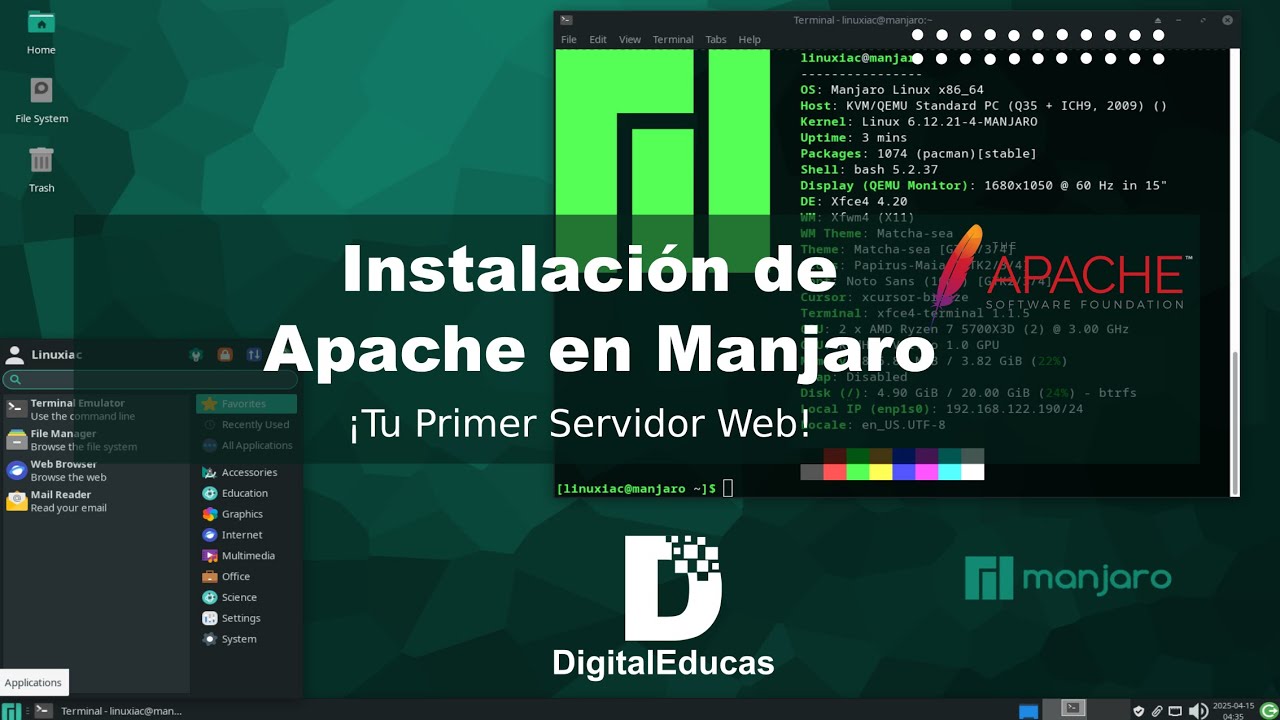 Instalación del Servidor Web Apache en Manjaro ⚡ Paso a Paso