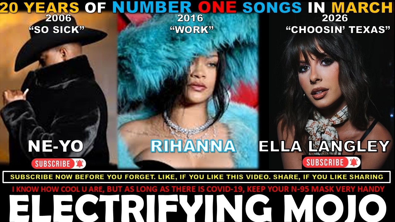 20 YEARS OF NUMBER ONE SONGS IN THE MONTH OF MARCH. MARCH 2006. MARCH 2016. MARCH 2026...CHOOSIN TEX